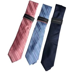 Tommy Hilfigher Tie Lot of 3  Mens Designer Neck Ties Business Office Classic